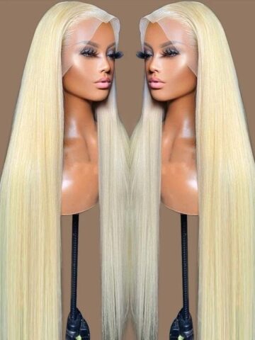 Lace frontal straight blond