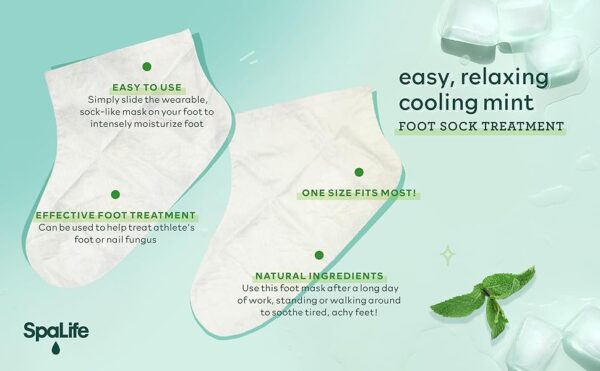 Chaussette hydratante rafraîchissante à la menthe pour hommes – Image 2
