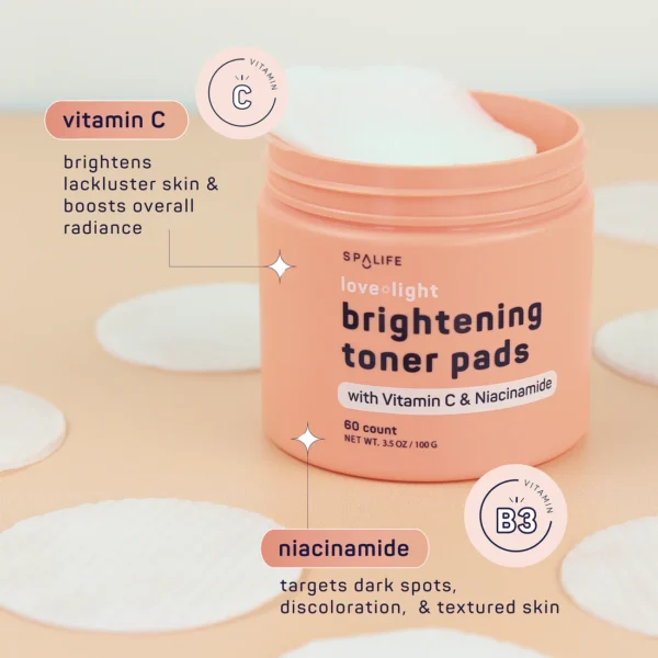 Tampons de toner éclaircissants Love + light — 60 unités – Image 2